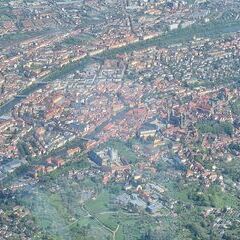 Flugwegposition um 13:18:41: Aufgenommen in der Nähe von Kreisfreie Stadt Bamberg, Deutschland in 1432 Meter
